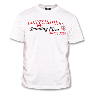 Longshanks Slogan T-Shirt - White/Red Logo