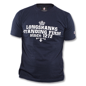 Longshanks Standing Firm T-Shirt - Navy/White Logo