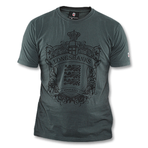 Longshanks Three Lions T-Shirt - Grey/Black Logo