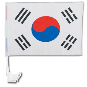 None South Korea Car Flag
