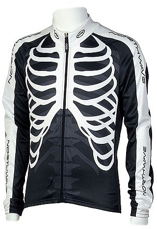 Skeleton Long Sleeve Jersey Black/White 2009