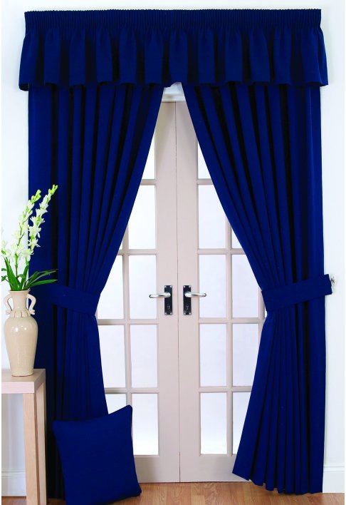 Navy Lined Curtains