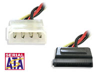 Cable - Serial ATA Power Adaptor - For Running Serial ATA Hard Drives From Standrad PSU