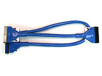 Round 90cm IDE ATA133 3 Head Cable Blue