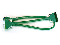Round 90cm IDE ATA133 3 Head Cable Green