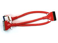 Round 90cm IDE ATA133 3 Head Cable Red