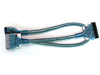 Round 90cm IDE ATA133 3 Head Cable UV Reactive Blue