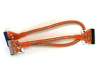 Round 90cm IDE ATA133 3 Head Cable UV Reactive Orange
