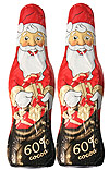 Novelty Chocolate Co. Bag of Dark Chocolate Santas