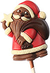 Novelty Chocolate Co. Santa, Milk Chocolate Lollipop