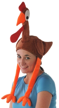 novelty Turkey Hat with Legs