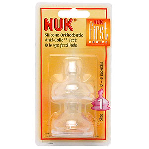 Nuk First Choice Silicone Teat - Size 1 - Large Feed Hole - size: 2