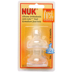 Nuk First Choice Silicone Teat - Size 2 - Medium Feed Hole - size: 2