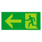 Inch.Exit LeftInch. Photo Luminescent PVC Sign