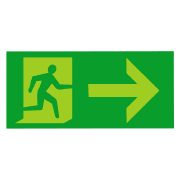 Inch.Exit RightInch. Photo Luminescent PVC Sign