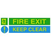 Inch.Keep ClearInch. Photo Luminescent PVC Sign