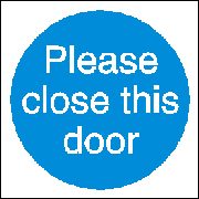 Inch.Please Close This DoorInch. PVC Sign