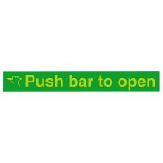 Inch.Push Bar To OpenInch. Photo Luminescent PVC