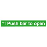 Inch.Push Bar To OpenInch. PVC Sign