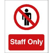 Inch.Staff OnlyInch. Acrylic Sign