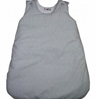 Grey baby sleeping bag - white stars M,XL