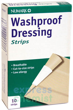 Washproof Dressing Strips x10