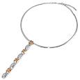 Nuovegioie Apricot Cubic Zirconia and Sterling Silver Necklace