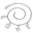 Nuovegioie LOVE Charms Sterling Silver Necklace