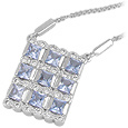 Nuovegioie Sterling Silver and Crystal Necklace