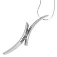 Nuovegioie Sterling Silver Bent Bar Necklace