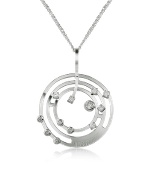 White Cubic Zirconia Sterling Silver Pendant Necklace