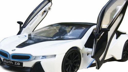 NuoYa 05 Display 1:32 BMW i8 White Alloy Diecast car model Collection with light
