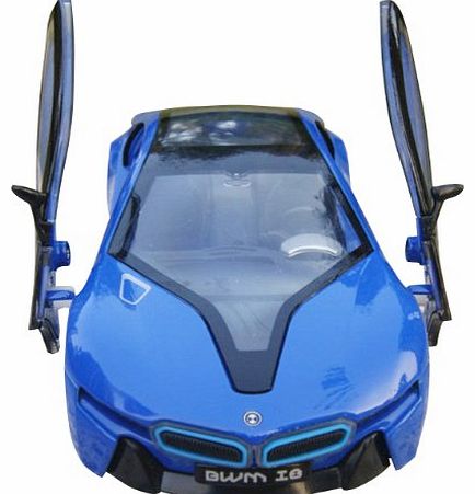 NuoYa 05 Kids Gifts 1:32 BMW i8 blue Alloy Diecast car model Collection light&sound