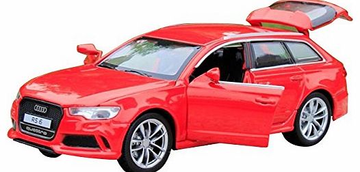 NuoYa 05 New 1:32 Audi RS6 4-door Diecast travel Car Model Collection with light&Sound Red