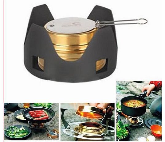 05 Solid-liquid Alcohol Burner Camp Cooking Stove Backpacking Outdoor Camping BBQ