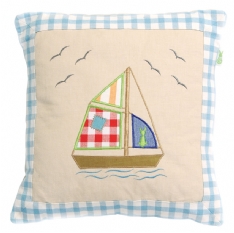 Boat House Appliqued Cushion