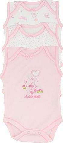 Nursery Time 3 Pack Sleeveless Baby Girls Vests - 3 - 6 Months / 62-68 cm / 8 kg
