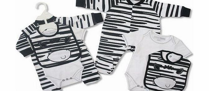Nursery Time Fantastic Baby 3pc cotton Zebra set by Nursery Time - 3-6 months