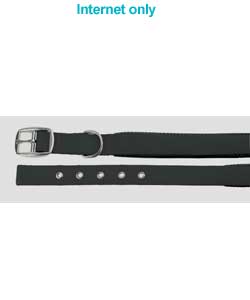 nylon Padded Dog Collar - Black 20in