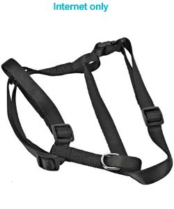 nylon Padded Dog Harness Large - Black