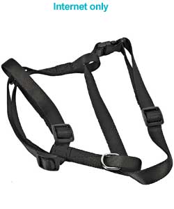 Nylon Padded Dog Harness Small - Black