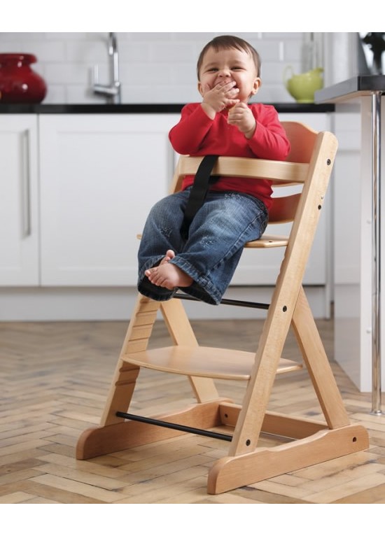 O Baby OBaby Megan Wooden Highchair-Natural