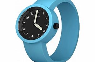 O clock Numbers Light Blue Watch