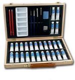 Reeves 35 pce Superior Watercolour Artist Set in Wooden Case