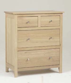 oak 2 OVER 2 EXTRA DEEP CHEST OF DRAWERS