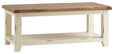 And Cream Coffee Table With Shelf Corndell