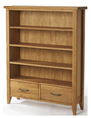 oak BOOKCASE 2 DRAWER