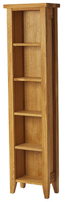 oak BOOKCASE NARROW LARGE WEALDEN