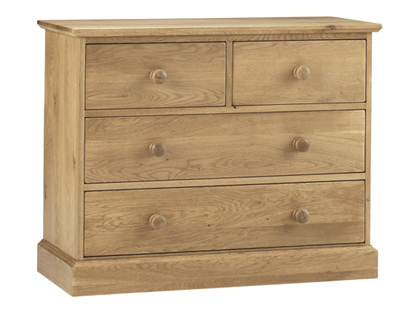 CHEST OF DRAWERS 2 OVER 2 CORNDELL COUNTRY OAK