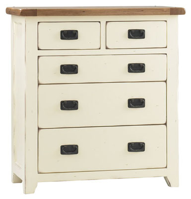 oak CHEST OF DRAWERS 3 OVER 2 RADLEIGH